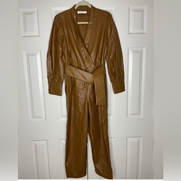AMANDA UPRICHARD x REVOLVE tan Faux Leather
Studio Jumpsuit - Picture 2 of 3